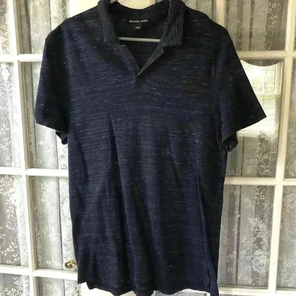 Michael Kors short sleeve shirt Navy Sz L